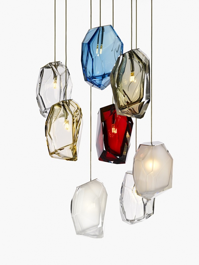 Crystal Rock - świecące kryształy - design, lampa