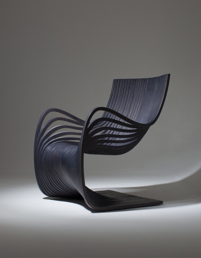 Pipo Chair, powyginana sklejka - design, krzesło