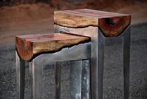 Wood casting - drewno i troch ciekego aluminium - 1