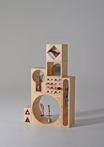 ROOM Collection - rega z drewnianych klockw - 6