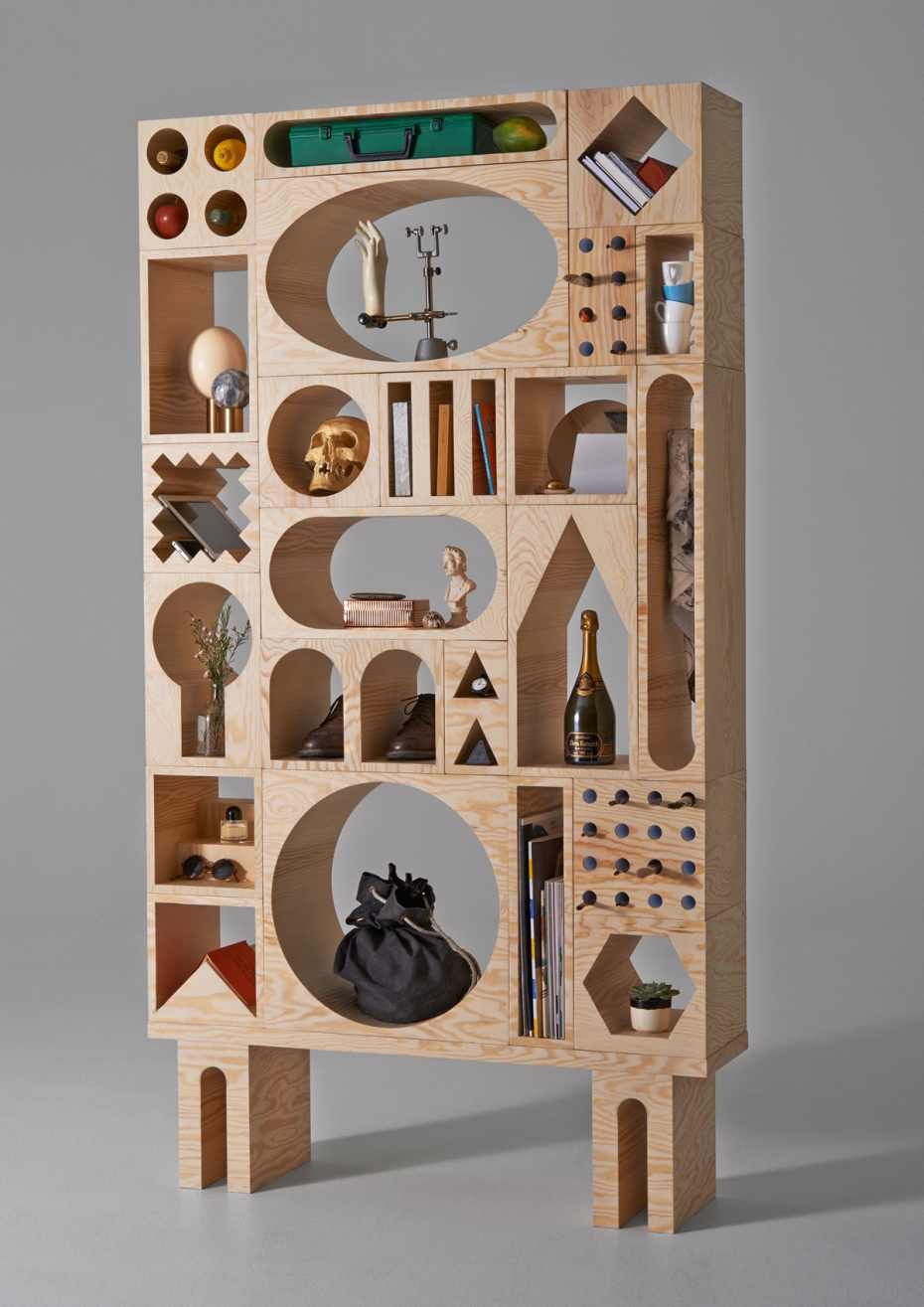 ROOM Collection - regał z drewnianych klocków