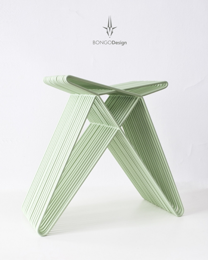 Heavy Rabbit, stalowe pręty inaczej - design, stołek