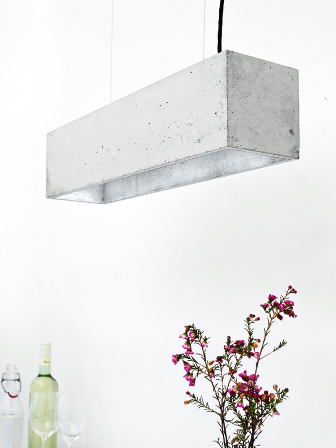 Designerska betonowa lampa wisząca